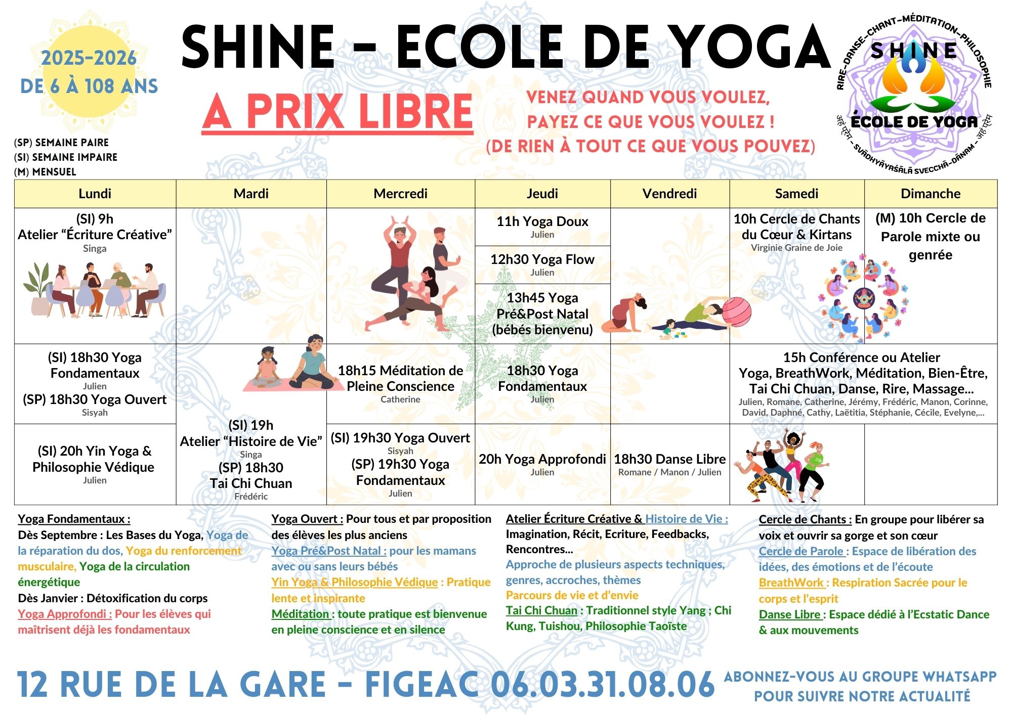 Planning SHINE 25-26 - V3 Planning Yoga SHINE
