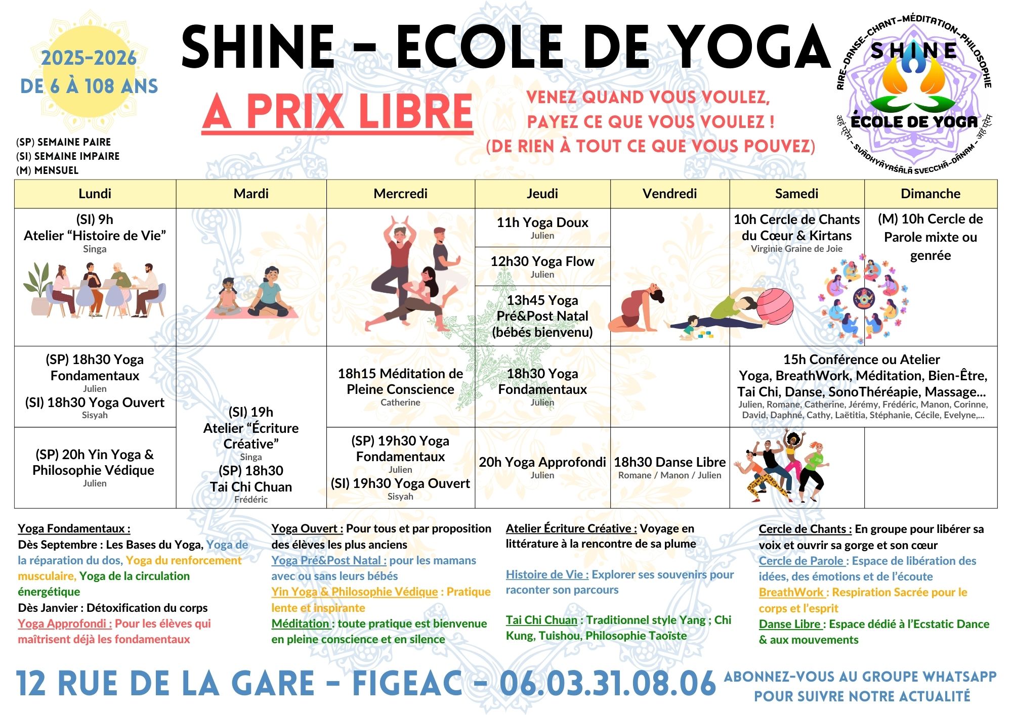 Planning Yoga SHINE