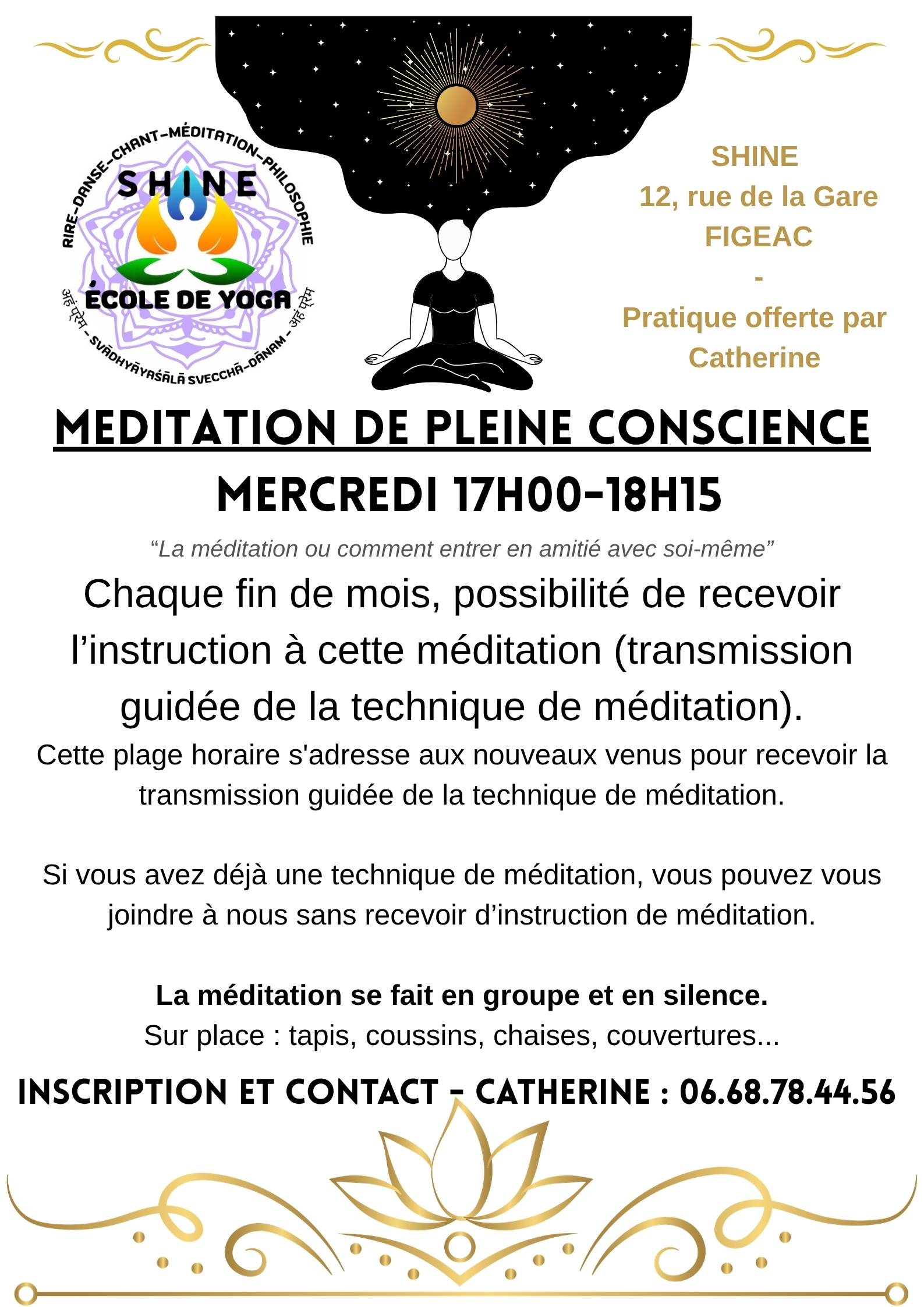 Méditation avec Catherine - le mardi soir FIGEAC